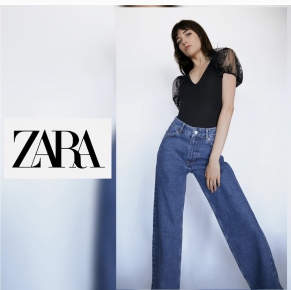 ZARA Puff Sleeve Bodysuit